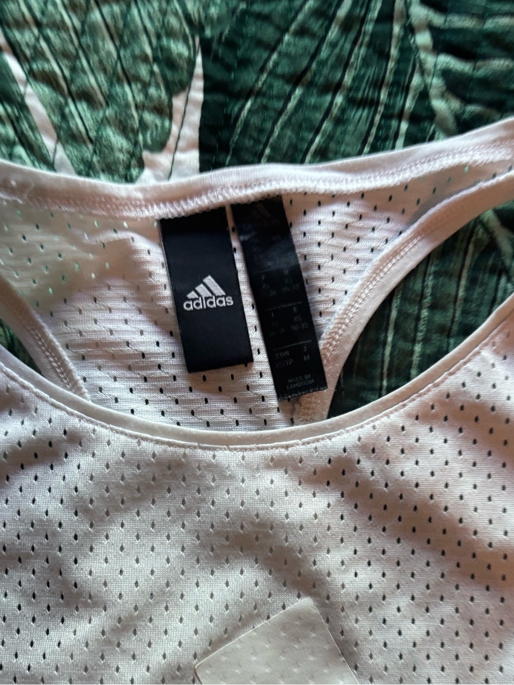 adidas white Perforated Racerback Tank - Picture 3 of 6
